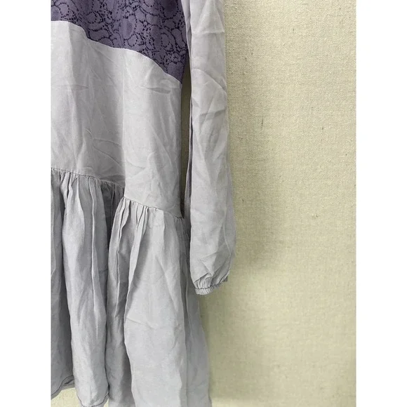 Topshop 100% Silk Lace Tunic Shift Dress UK Made‎ Sz 10 Romantic Layers - Picture 11 of 14